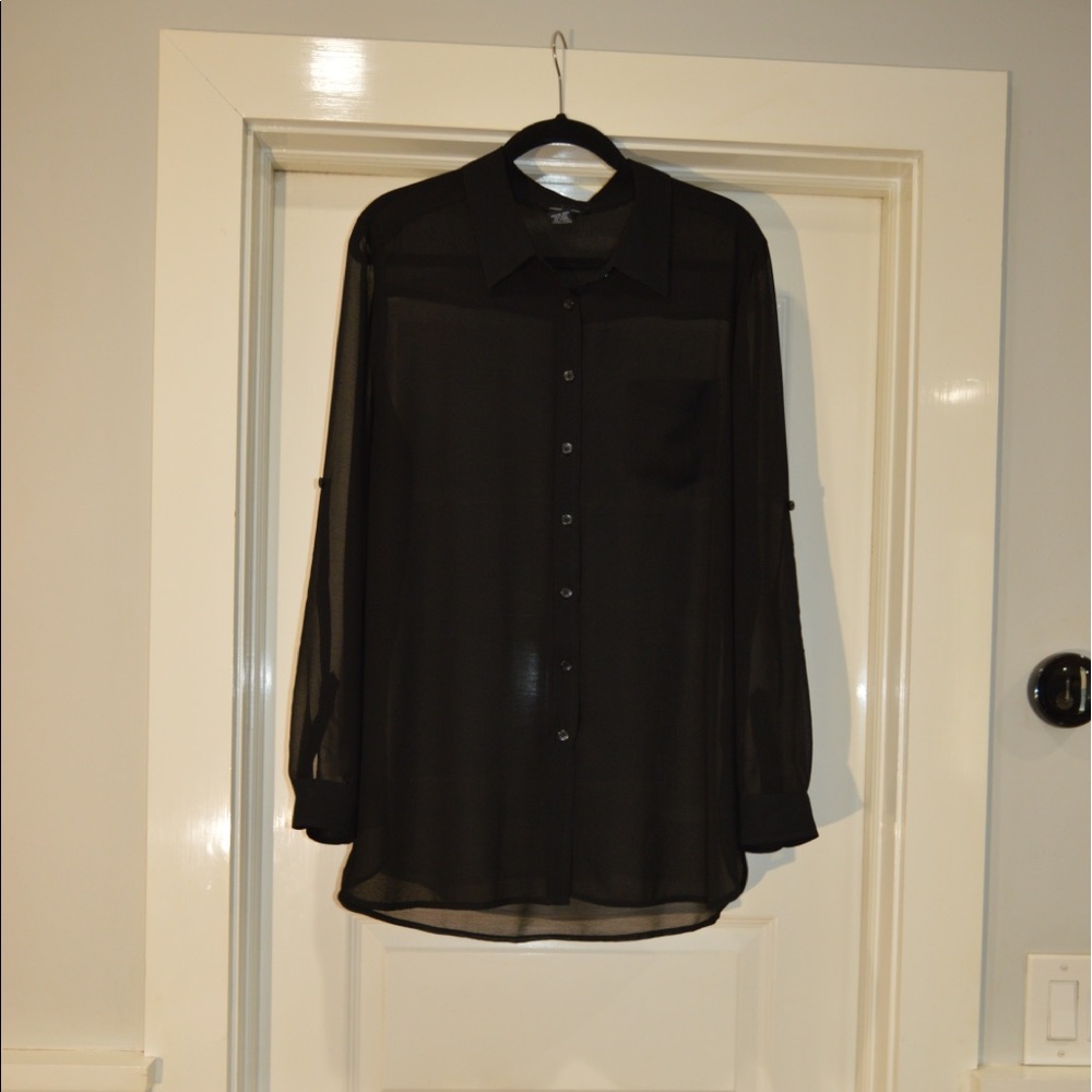 Moda International Polyester Button Down Shirt. - image 2